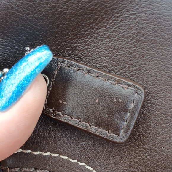 Coach Dark Brown Leather Wristlet - Picture 4 of 10